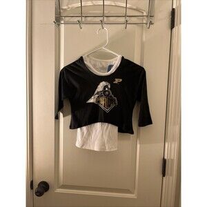 5th & Ocean Purdue University Girls Hoodie Shirt Attached Tank Top Size 6